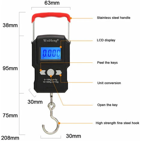 Balance A Main Electronique Portative WH-A23L Express 50Kg Expediee Sans Batterie 7 Balance A Main Electronique Portative WH-A23L Express 50Kg Expediee Sans Batterie – Image 5