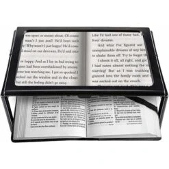 A4 Pleine Page Loupe De Lecture Loupe Sur Pied Rectangulaire Mains Libres Avec 4 LED Lampe Lentille De Grossissement 3X Pour Lire Pour Les Personnes âgées Les Aînés Et Les Malvoyants De