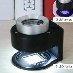 30X Loupe Illuminée, 6 Lumières Bureau Loupe En Métal Portable Éch Pliante Éch Boucle Pour Textile Optique Bijoux Outil Pièces Monnaie Timbres Monnaie Gemmes -Promos Outil Virtuose Magasin 88110173 3