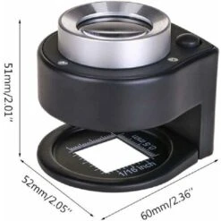 30X Loupe Illuminée, 6 Lumières Bureau Loupe En Métal Portable Éch Pliante Éch Boucle Pour Textile Optique Bijoux Outil Pièces Monnaie Timbres Monnaie Gemmes -Promos Outil Virtuose Magasin 88110173 5