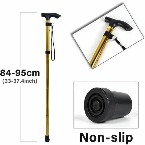 Bâtons De Marche Pliants, Aluminium Canne De Marche Réglable Poids Léger Portable Voyage Bâtons De Randonnée Poignée Ergonomique Antidérapante Alpenstock Pour Femmes Hommes Randonneurs Aînés MOON 4 Bâtons De Marche Pliants, Aluminium Canne De Marche Réglable Poids Léger Portable Voyage Bâtons De Randonnée Poignée Ergonomique Antidérapante Alpenstock Pour Femmes Hommes Randonneurs Aînés MOON – Image 2