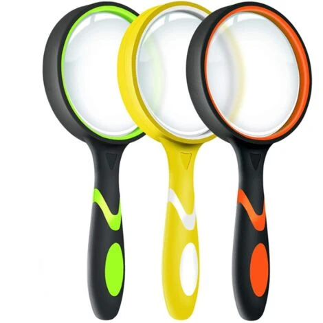 Lot De 3 Loupes Grossissantes 10X Pour La Lecture Des Enfants, Loupe Portable Antidérapante, Grandes Loupes De 75 Mm 3 Lot De 3 Loupes Grossissantes 10X Pour La Lecture Des Enfants, Loupe Portable Antidérapante, Grandes Loupes De 75 Mm
