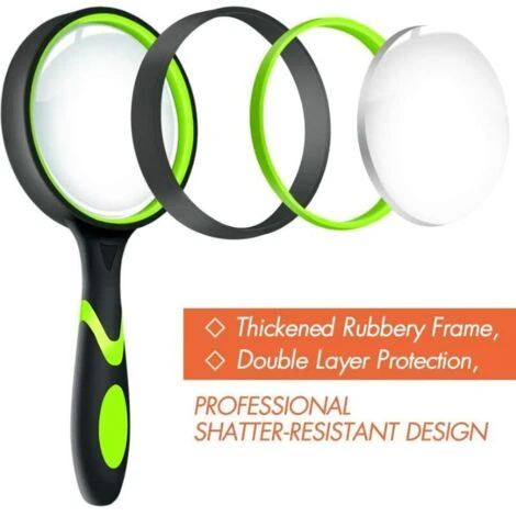 Lot De 3 Loupes Grossissantes 10X Pour La Lecture Des Enfants, Loupe Portable Antidérapante, Grandes Loupes De 75 Mm 4 Lot De 3 Loupes Grossissantes 10X Pour La Lecture Des Enfants, Loupe Portable Antidérapante, Grandes Loupes De 75 Mm – Image 2