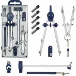 Lot De 5 Compas De Géométrie En Acier Inoxydable - Outil De Dessin - Boussole De Géométrie Pour Enfants - Compas De Dessin Pour Les Mathématiques