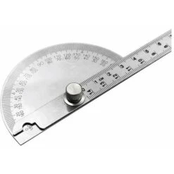 Pied à Coulisse 0-180 Degrés Rapporteur D'angle à Tête Ronde, Multifonctionnel En Acier Inoxydable Protractor Angle, Rapporteur D'angle Tête Ronde Ingénieur Protractor Pour Peinture Dessin -Promos Outil Virtuose Magasin 88677752 2