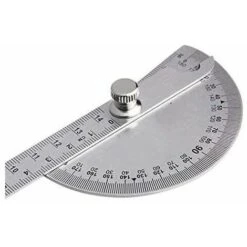 Pied à Coulisse 0-180 Degrés Rapporteur D'angle à Tête Ronde, Multifonctionnel En Acier Inoxydable Protractor Angle, Rapporteur D'angle Tête Ronde Ingénieur Protractor Pour Peinture Dessin -Promos Outil Virtuose Magasin 88677752 3