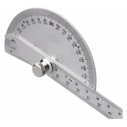 Pied à Coulisse 0-180 Degrés Rapporteur D'angle à Tête Ronde, Multifonctionnel En Acier Inoxydable Protractor Angle, Rapporteur D'angle Tête Ronde Ingénieur Protractor Pour Peinture Dessin -Promos Outil Virtuose Magasin 88677752 4