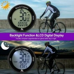 Compteur Velo Sans Fil étanche Compteur Kilométrique De Vitesse Avec Rétroéclairage LCD, Multifonction Velo Odomètre -Promos Outil Virtuose Magasin 88681430 4