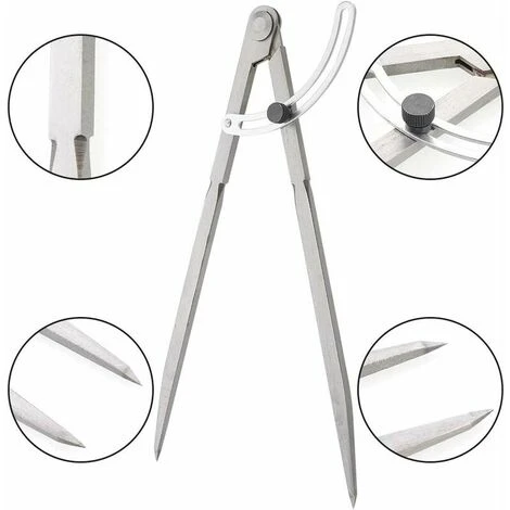 Compas à Pointes Sèches Professionnel En Acier Carbone Compas 300mm Grand Diamètre Pour Charpentier Menuisier Ébéniste Architecte Tailleurs De Pierre, Jauge Precision De Marquage Industriel 5 Compas à Pointes Sèches Professionnel En Acier Carbone Compas 300mm Grand Diamètre Pour Charpentier Menuisier Ébéniste Architecte Tailleurs De Pierre, Jauge Precision De Marquage Industriel – Image 3