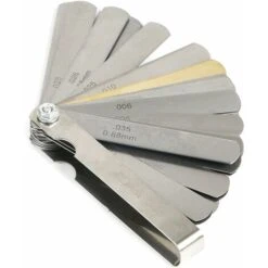 32 Lames Jeu De Cale D'Épaisseur, Jauge D’Épaisseur En Acier Inoxydable Double Marquage Métrique/Impérial Pour Mesurer La Largeur Ou L'épaisseur De L'écart -Promos Outil Virtuose Magasin 88730780 3