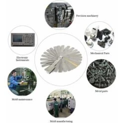 32 Lames Jeu De Cale D'Épaisseur, Jauge D’Épaisseur En Acier Inoxydable Double Marquage Métrique/Impérial Pour Mesurer La Largeur Ou L'épaisseur De L'écart -Promos Outil Virtuose Magasin 88730780 5