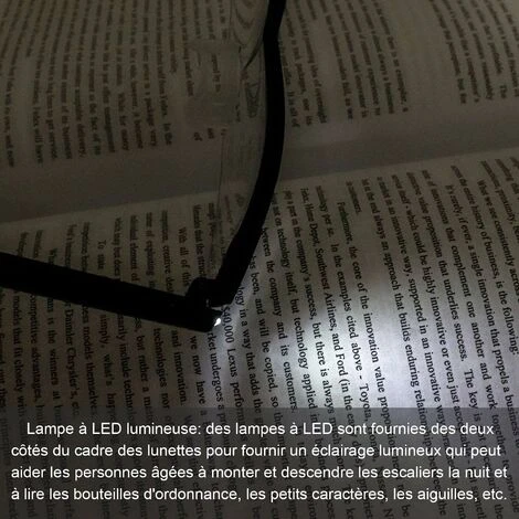 Lunettes De Lecture-loupe Avec Lumière LED, Grossissement De 160%, Adaptées à La Lecture, Tous Les Travaux De Précision, Couture, Réparation, Horloges Et Travaux Manuels, 2 Pièces 4 Lunettes De Lecture-loupe Avec Lumière LED, Grossissement De 160%, Adaptées à La Lecture, Tous Les Travaux De Précision, Couture, Réparation, Horloges Et Travaux Manuels, 2 Pièces – Image 2