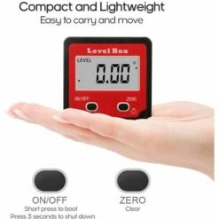 SEENLIN Inclinometre De Rapporteur De Niveau Numerique, Pour Menuiserie / Batiment / Automobile -Promos Outil Virtuose Magasin 89258735 4