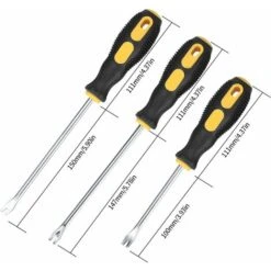 Extracteur D'agrafes 3 Pièces Avec Outil D'extraction De Clous, Outil De Suppression De Clous De Construction De Rembourrage, Agrafeuse De Rembourrage - Poignées En Caoutchouc -Promos Outil Virtuose Magasin 89320476 5