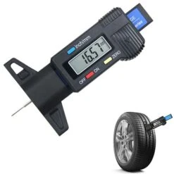 Jauges De Profondeur Pneus, Jauge De Profondeur De Bande De Roulement De Pneu, Jauge De Profondeur Numerique Avec Écran LCD Pour Voitures, Motos, Camion, Metrique/Pouce-1pc