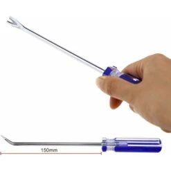 2X Bleu Poignée En Plastique Clou Agrafe Rivet Goujon Levant Décapant Extracteur Griffet Tournevis Tapis Garage Menuiserie Porte Main Outil -Promos Outil Virtuose Magasin 89947560 5