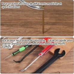 Fingertoys Kit De Tire-clous Extracteur De Clous En U De 3 Mm Tack Lifter Arrache-clous Clou Tapissier Pour Démontage De Clou Rivet -Promos Outil Virtuose Magasin 89947752 4