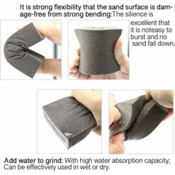 12pcs Éponge De Ponçage, Cales à Poncer Kit Polissage Grain 60/80/100/120/180/220 Spécifications Lavables Et Réutilisables -Promos Outil Virtuose Magasin 89947886 5