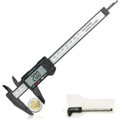 Pied à Coulisse Digital Numérique 150 Mm - Écran LCD - Fibre De Carbone - Avec Étui