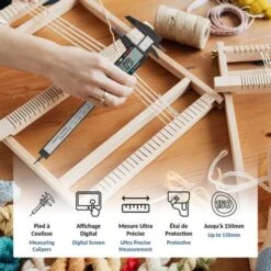 Pied à Coulisse Digital Numérique 150 Mm - Écran LCD - Fibre De Carbone - Avec Étui -Promos Outil Virtuose Magasin 89948420 3