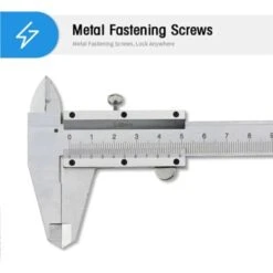 Pied à Coulisse, 150mm / 0.02mm Pied à Coulisse Vernier Analogique En Acier Inoxydable, Haute Précision Outil Micromètre Avec Mesure En Profondeur, Intérieur Et Extérieur Professionnel -Promos Outil Virtuose Magasin 90040259 3