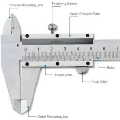 Pied à Coulisse, 150mm / 0.02mm Pied à Coulisse Vernier Analogique En Acier Inoxydable, Haute Précision Outil Micromètre Avec Mesure En Profondeur, Intérieur Et Extérieur Professionnel -Promos Outil Virtuose Magasin 90040259 4