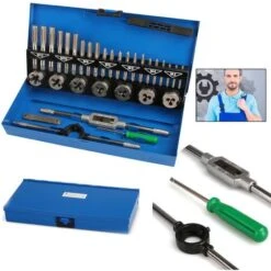 Coffret Tarauds Et Filières  32 Pièces Jeu De Tarauds Et Filières De Filetage M3-M12 Coffret HENGMEI