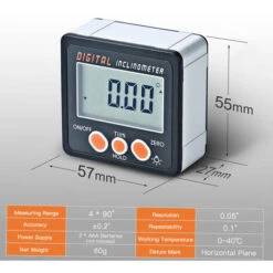 Inclinomètre Numérique, 0-360°, Base Magnétique -Promos Outil Virtuose Magasin 90096310 5