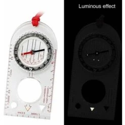 Loupe Multifonctionnelle De Règle De Carte De Boussole De Navigation Imperméable Pour La Lecture Et La Navigation De Carte De Randonnée D'explorateur Avec La Lanière Réglable -Promos Outil Virtuose Magasin 90326639 3