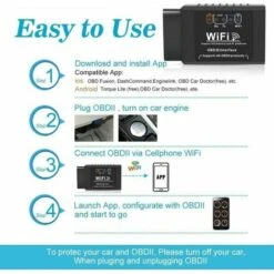 OBD2 Valise Diagnostic Auto, Diagnostic Voiture Prise WiFi OBD Adaptateur Scanner Code De Défaut Multimarque Elm327 Outils Diagnostics Système Moteur 10 OBD2 Valise Diagnostic Auto, Diagnostic Voiture Prise WiFi OBD Adaptateur Scanner Code De Défaut Multimarque Elm327 Outils Diagnostics Système Moteur -Promos Outil Virtuose Magasin 90533281 4