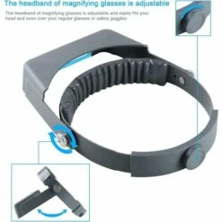 Bandeau Loupe Mains Libres Bijoutier Loupe Monture Tête Casque Loupe Visière Verre Optique 4 Lentilles Remplaçables Pour Lecture, Réparation -Promos Outil Virtuose Magasin 90601020 4