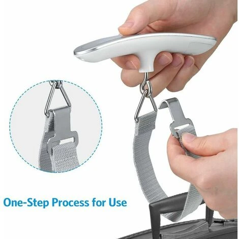 Pèse Bagage Électronique Avec Sangles À Crochet, Balance Électronique Portable Avec Fonction Tare, Balances À Suspension Balance De Pesage Pour Bagages À Main Capacité De 110Lb/50Kg Accessoire De Cuis 6 Pèse Bagage Électronique Avec Sangles À Crochet, Balance Électronique Portable Avec Fonction Tare, Balances À Suspension Balance De Pesage Pour Bagages À Main Capacité De 110Lb/50Kg Accessoire De Cuis – Image 4