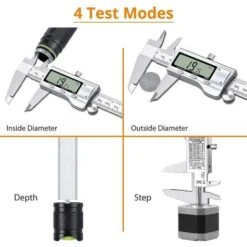 Pied à Coulisse Numérique 200 Mm En Acier Inoxydable Avec 32 Lamp Jauge D’Épaisseur Conversion De F/inch/mm Avec Grand Écran LCD Caliper VernierMesure De Diamètre, Calibre Profondeur -Promos Outil Virtuose Magasin 90696690 5