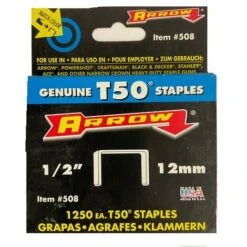 Agrafe T50 12mm 1/2'' Boîte De 1250 Agrafes - ARROW - 508