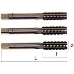 1 Jeu De 3 Tarauds - 3 Passes - HSS DIN352 M4,00 X 0,70 X Lt. 45 X Lu. 14 Mm X Q. Carrée - 23010004070 - Hepyc