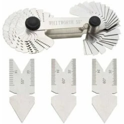 4 Pièces Jauge à Pas, Jauge De Filetage Pour Vis En Acier Fileté 52PC Métriques + Pouces 55 ° + 60 ° Mesure De Filetage Professionnel