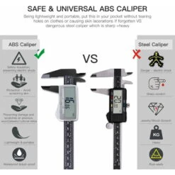 Pied à Coulisse Numérique TACKLIFE, Pied à Coulisse En Plastique De 6 Pouces Avec écran LCD-DC01 -Promos Outil Virtuose Magasin 91441178 2