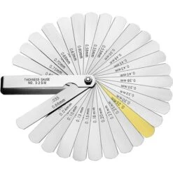 Jauges D’épaisseur De Précision, 32 Lames En De Marquage Métrique/impérial Pour La Mesurer De L'espace Libre Largeur/Épaisseur Tailles L'écart Largeur