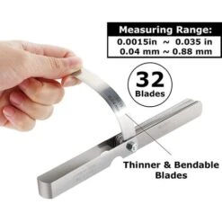 Jauges D’épaisseur De Précision, 32 Lames En De Marquage Métrique/impérial Pour La Mesurer De L'espace Libre Largeur/Épaisseur Tailles L'écart Largeur -Promos Outil Virtuose Magasin 91838371 3