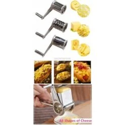 Râpe à Fromage En Acier Inoxydable/broyeur De Légumes, Râpe Grossière/râpe Fine/râpe à Disque Pour Parmesan, Ail, Noix, Gingembre, Carotte -Promos Outil Virtuose Magasin 92079601 5