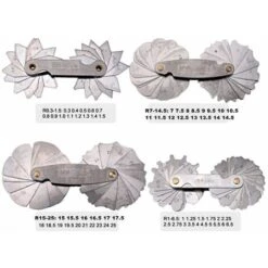 4pcs Jauges De Rayon Outil De Mesure Convexe Concave Jauge De Filet De Rayon En Acier Inoxydable, Plage De Mesure R0.3-1.5 / R1-6.5 / R7-14.5 / R15-25 -Promos Outil Virtuose Magasin 92082298 3