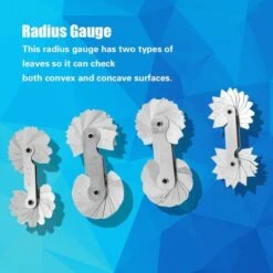 4pcs Jauges De Rayon Outil De Mesure Convexe Concave Jauge De Filet De Rayon En Acier Inoxydable, Plage De Mesure R0.3-1.5 / R1-6.5 / R7-14.5 / R15-25 -Promos Outil Virtuose Magasin 92082298 4
