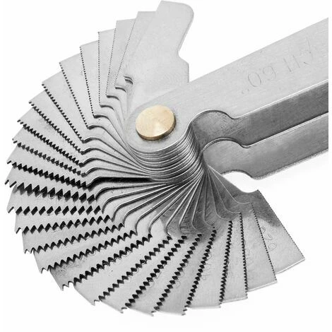 Compteur De Filetage En Acier Inoxydable, Jauge De Filetage Métrique Et Whitworth, 60 Et 55 Degrés 5 Compteur De Filetage En Acier Inoxydable, Jauge De Filetage Métrique Et Whitworth, 60 Et 55 Degrés – Image 3