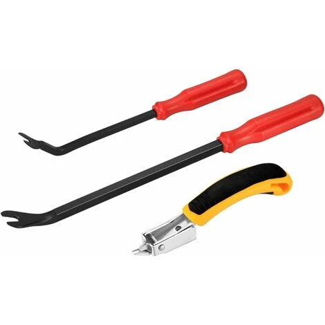 Agrafeuse Tapissier, Arrache-clous, Tack Puller Tool, Décapant D'agrafes De Rembourrage Et De Construction Avec Outil D'extraction De Pointes, 3 Pièces 3 Agrafeuse Tapissier, Arrache-clous, Tack Puller Tool, Décapant D'agrafes De Rembourrage Et De Construction Avec Outil D'extraction De Pointes, 3 Pièces