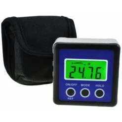 Jauge D'Angle Digital LCD Jauge D'Angle Inclinomètre Waterproof Jauge D'Angle Car Job - (Bleu)