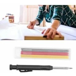 Stylo à Tracer Pour Le Travail Du Bois En Carbure De Tungstène Noir Kit D'outils De Marquage Pointu Avec Recharges De Rechange(Recharge Tricolore) 11 Stylo à Tracer Pour Le Travail Du Bois En Carbure De Tungstène Noir Kit D'outils De Marquage Pointu Avec Recharges De Rechange(Recharge Tricolore) -Promos Outil Virtuose Magasin 93348497 5