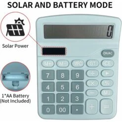 Calculatrice, Calculette De Bureau Solaire Grand Écran LCD à 12 Chiffres, Maison Et École, Calculatrice De Bureau Avec Grands Boutons, Bleu 9 Calculatrice, Calculette De Bureau Solaire Grand Écran LCD à 12 Chiffres, Maison Et École, Calculatrice De Bureau Avec Grands Boutons, Bleu -Promos Outil Virtuose Magasin 93432848 3