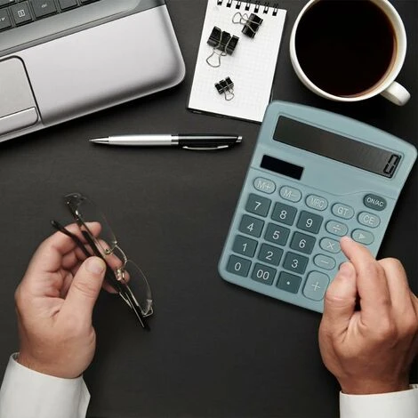 Calculatrice, Calculette De Bureau Solaire Grand Écran LCD à 12 Chiffres, Maison Et École, Calculatrice De Bureau Avec Grands Boutons, Bleu 7 Calculatrice, Calculette De Bureau Solaire Grand Écran LCD à 12 Chiffres, Maison Et École, Calculatrice De Bureau Avec Grands Boutons, Bleu – Image 5