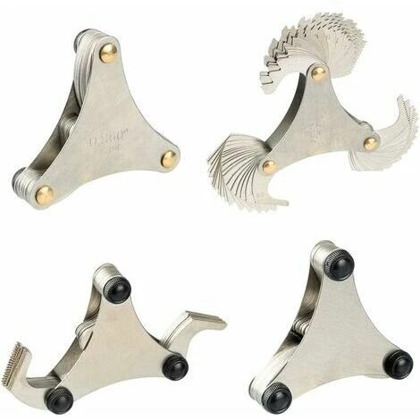 51 Pièces Outil De Mesure De Jauge à Pas De Vis 60° Americaine En Acier Inoxydable 4-84 6 51 Pièces Outil De Mesure De Jauge à Pas De Vis 60° Americaine En Acier Inoxydable 4-84 – Image 4