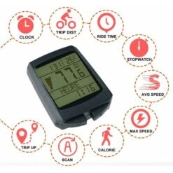 Ordinateur De Vélo, Multifonctionnel Sans Fil IP65 étanche Compteur De Vitesse De Vélo Odomètre Mémoire De Réveil Automatique Capteur De Rétroéclairage LCD Vitesse De Vélo Suivi De Route Odomètre 1pc -Promos Outil Virtuose Magasin 93897744 4